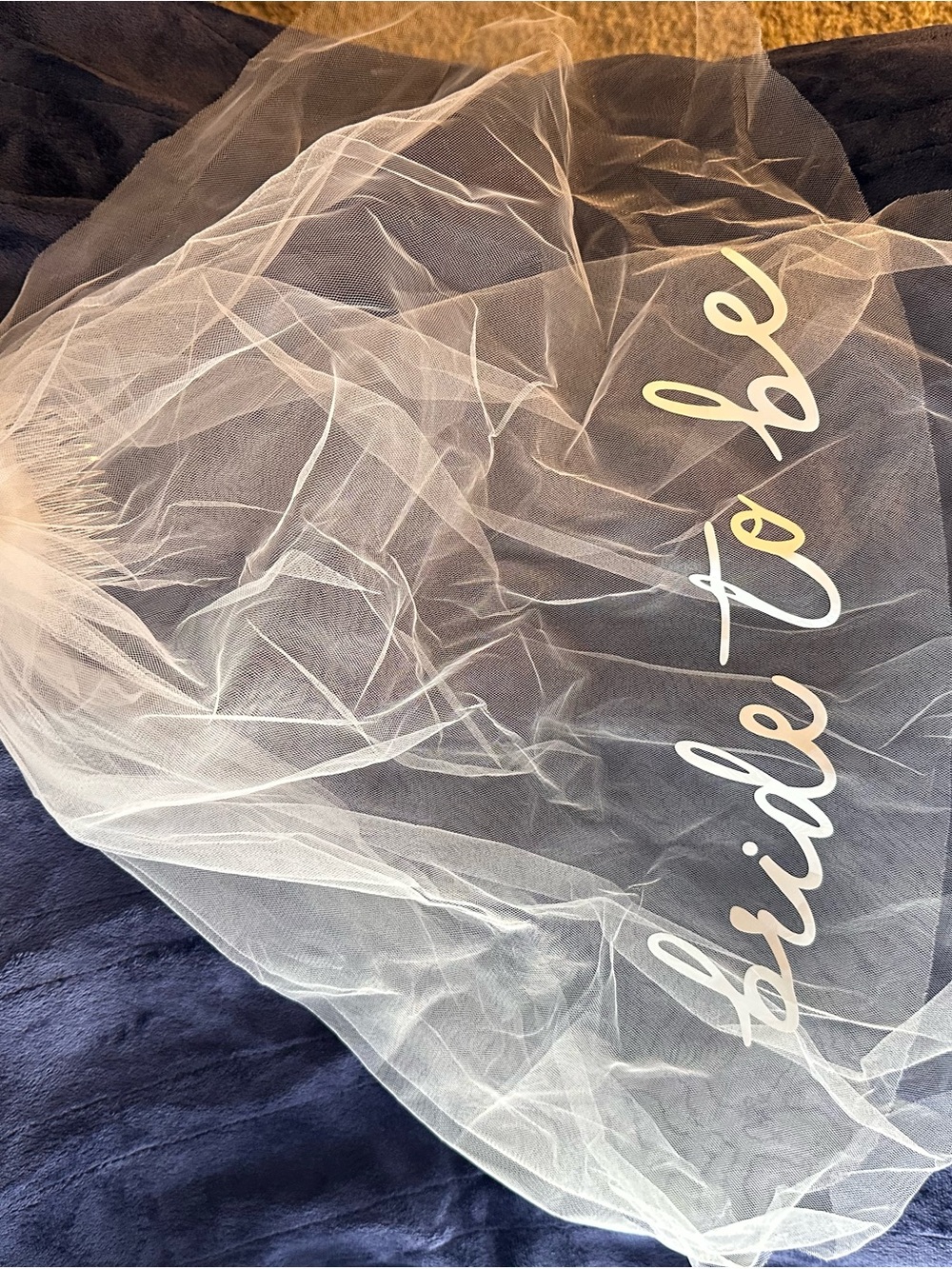 Bridal Veil 'bride to be' - White Tulle Veil